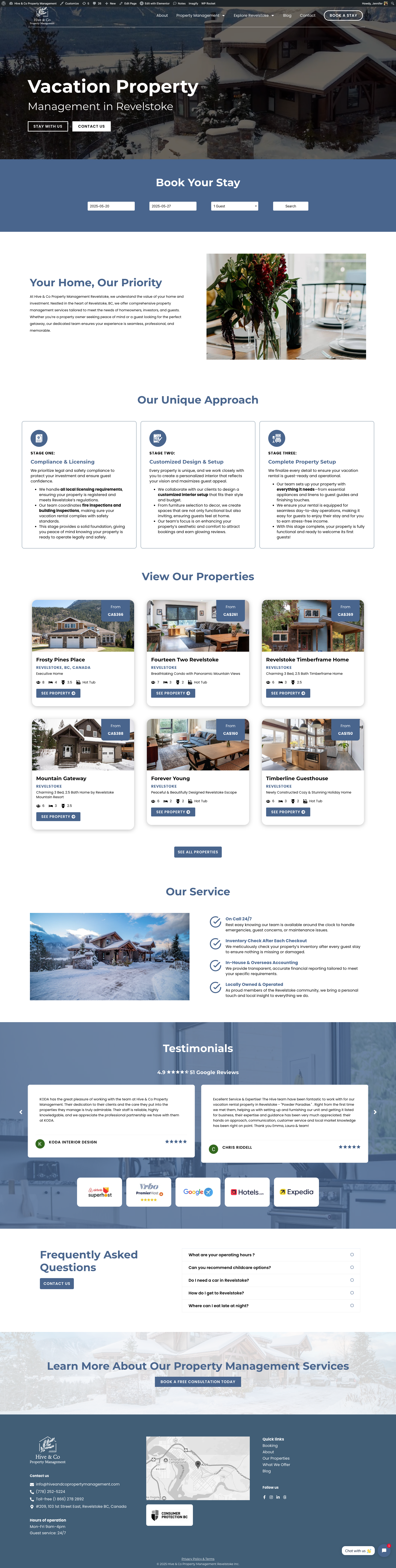 Hive & Co Property Management Revelstoke Inc.